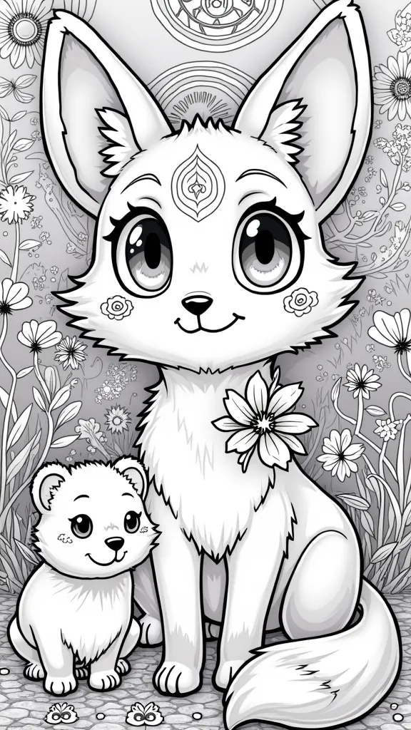 coloring pages of anime animals